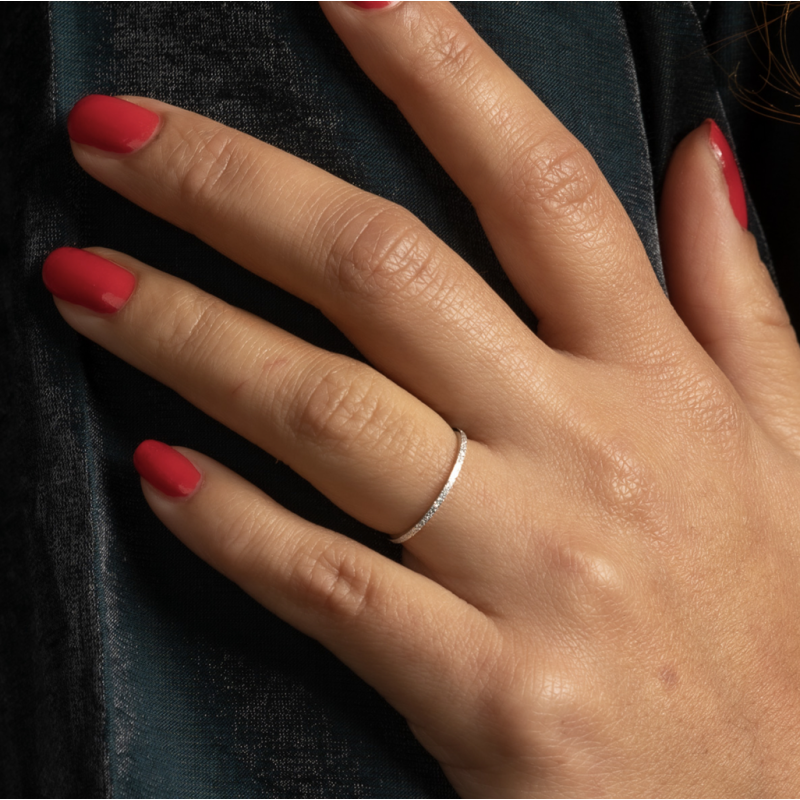 My Bendel Ring, Edelstaal. Aanschuifring 1mm (maat 18). - 21225