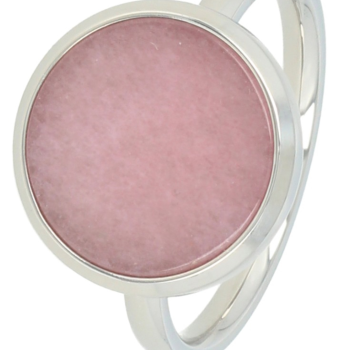 My Bendel Ring, Edelstaal met Rhodeniet Edelsteen (maat 18). - 21174