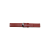 Plain soft calf leather watch strap PARALLEL (so not descending) with stainless steel buckle and soft nubuck lining. - 21235