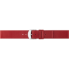 Plain soft calf leather watch strap PARALLEL (so not descending) with stainless steel buckle and soft nubuck lining. - 21235