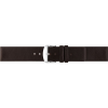 Plain soft calf leather watch strap PARALLEL (so not descending) with stainless steel buckle and soft nubuck lining. - 21239