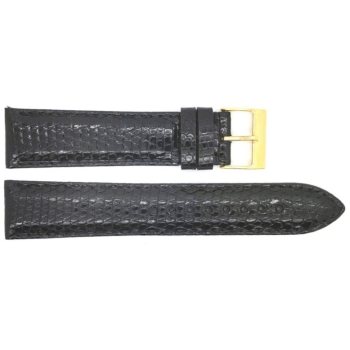 High end, genuine lizard leather watch strap with padding and stitching. Fitted with a stainless steel buckle - 21240