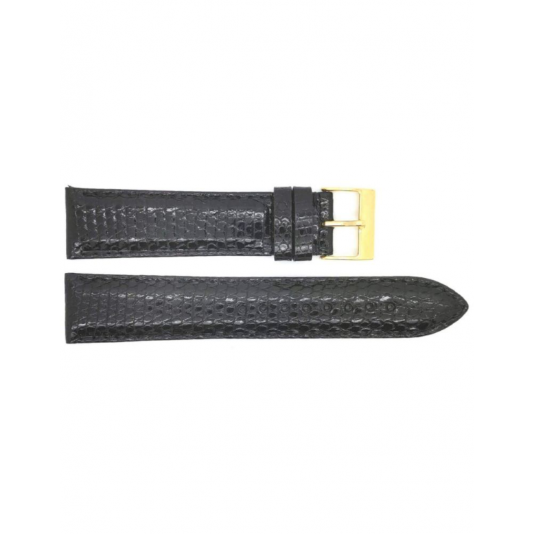 High end, genuine lizard leather watch strap with padding and stitching. Fitted with a stainless steel buckle - 21240