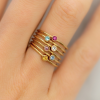 My Bendel Ring, staal verguld. Met Gele zirkonia steen (maat 17) - 21321 My Bendel Ring, staal verguld. Met Gele zirkonia steen (maat 17) - 21321