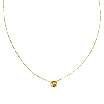 Swing Jewels Collier, 14krt.goud met citrien Birthstone November (lengte: 42-45cm.) - 21402 Swing Jewels Collier, 14krt.goud met citrien Birthstone November (lengte: 42-45cm.) - 21402