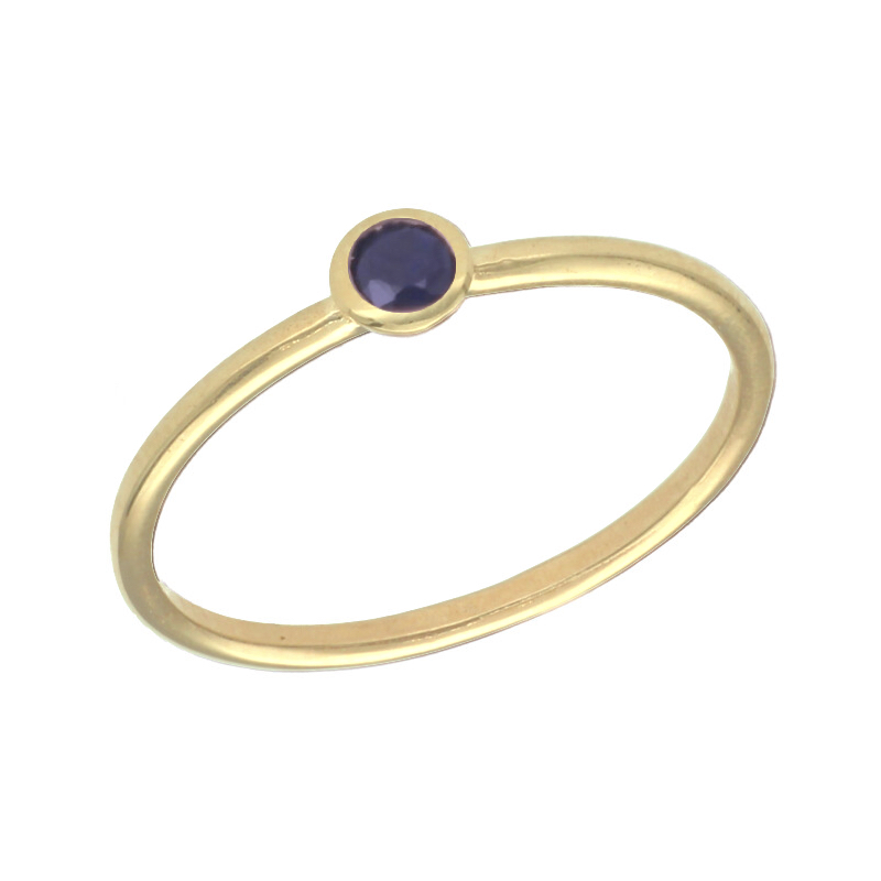 Swing Jewels Ring, 14krt.goud met Saffier Birthstone September(maat 56) - 21411 Swing Jewels Ring, 14krt.goud met Saffier Birthstone September(maat 56) - 21411