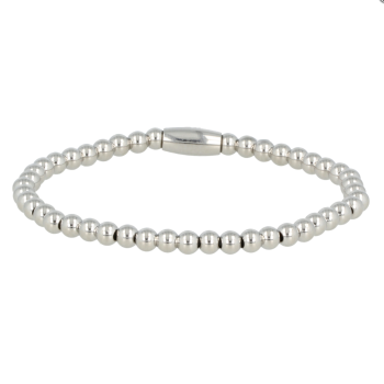My Bendel Armband, Elastische Edelstalen armband 4mm bol (17cm). - 21501 My Bendel Armband, Elastische Edelstalen armband 4mm bol (17cm). - 21501