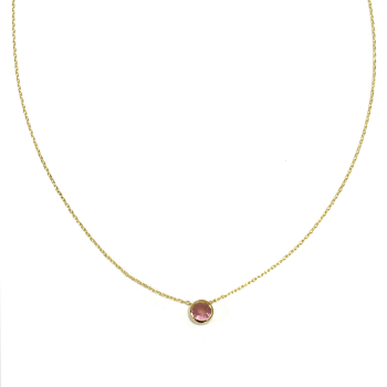 Swing Jewels Collier, 14krt.goud met toermalijn Birthstone Oktober (lengte: 42-45cm.) - 21569