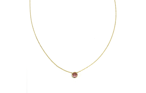 Swing Jewels Collier, 14krt.goud met toermalijn Birthstone Oktober (lengte: 42-45cm.) - 21569
