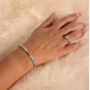 My Bendel Ring, edelstaal verguld met Amazoniet model Zegelring - 21521