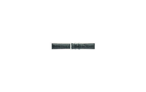 Alligator print calf leather watch strap, mat. With strong case and buckle connection, stitchinged loop and stainless steel buckle. This watch strap has soft leather lining and is super flexible - 21591