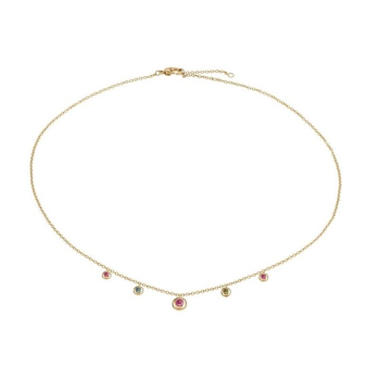 Boccia Collier, titanium/verguld met toermalijn model 08054-03 (lengte 44-49cm.) - 21694