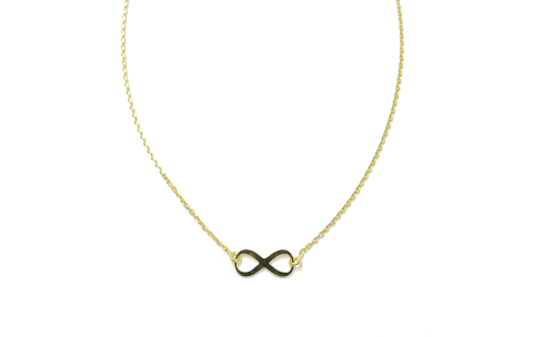 HC Collier, zilver geelverguld infinity (lengte: 41-45cm.) - 21700