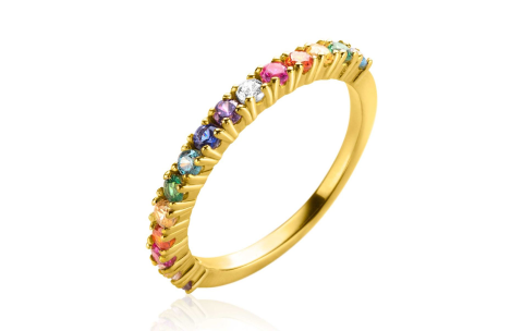 Zinzi Ring, modekl ZIR1270 regenboog (maat 54) - 21728