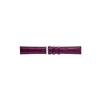 EXTRA LONG alligator print calf leather watch strap, mat. With strong case and buckle connection, stitchinged loop and stainless steel buckle. This watch strap has soft leather lining and is super flexible. - 21870