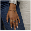 My Bendel Ring, edelstaal verguld met Lapiz Lazuli - 22016 My Bendel Ring, edelstaal verguld met Lapiz Lazuli - 22016