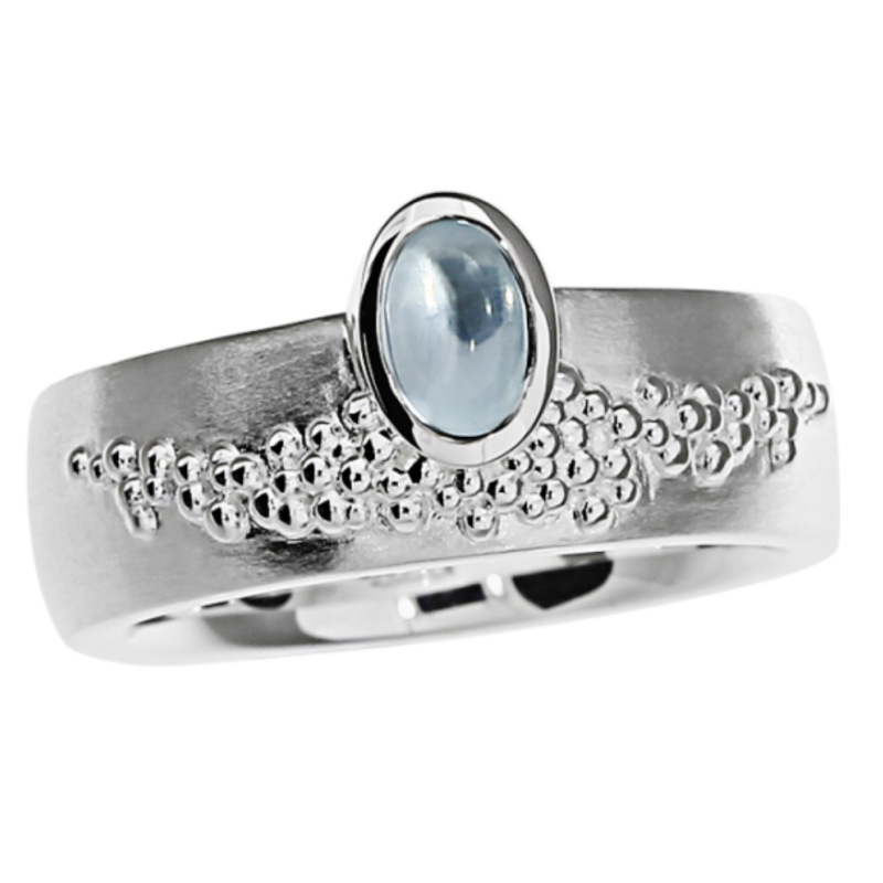TRIANGEL Ring, zilver model 311380-T met Topaas (58) - 22162