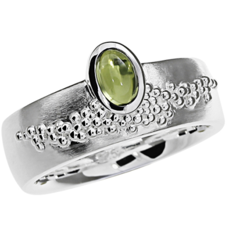 TRIANGEL Ring, zilver model 311380-P met Peridot (58) - 22163 TRIANGEL Ring, zilver model 311380-P met Peridot (58) - 22163