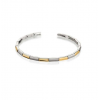 Boccia Armband, model 0387-02 titanium/bicolour breedte schakel 3,5mm. (20cm.) - 22288 Boccia Armband, model 0387-02 titanium/bicolour breedte schakel 3,5mm. (20cm.) - 22288