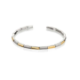 Boccia Armband, model 0387-02 titanium/bicolour breedte schakel 3,5mm. (20cm.) - 22288