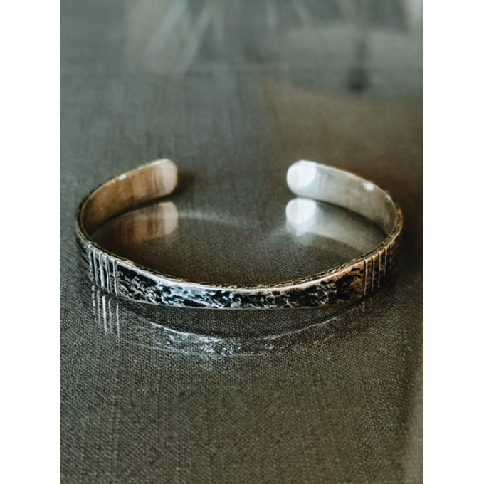 TAJ AMSTERDAM Zilveren Cuff Herenarmband Dalton (one size) - 22237 TAJ AMSTERDAM Zilveren Cuff Herenarmband Dalton (one size) - 22237