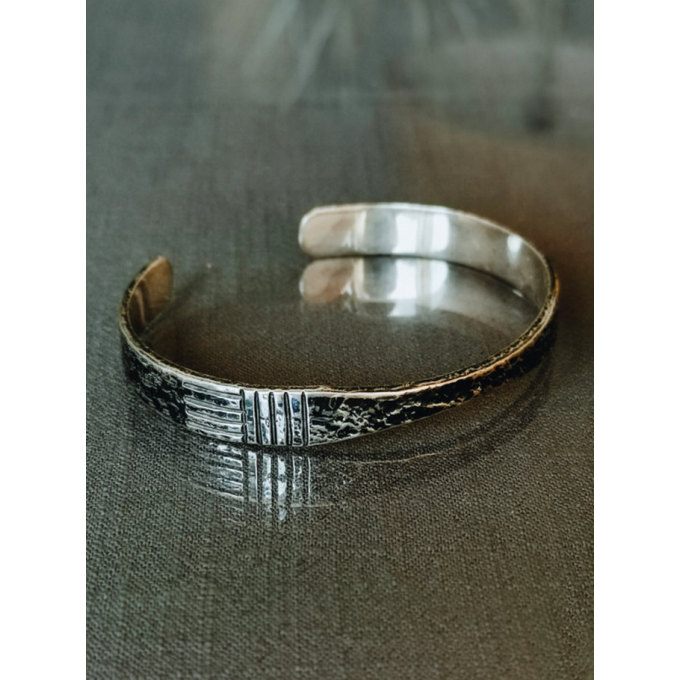 TAJ AMSTERDAM Zilveren Cuff Herenarmband Dalton (one size) - 22237 TAJ AMSTERDAM Zilveren Cuff Herenarmband Dalton (one size) - 22237