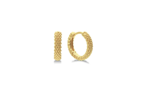 HC Oorringen, 14krt.goud mini dots (12x3,5mm) - 22247