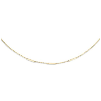 Jackie Collier, 14krt.goud Triple Bar (lengte: 38-42cm.) - 22250