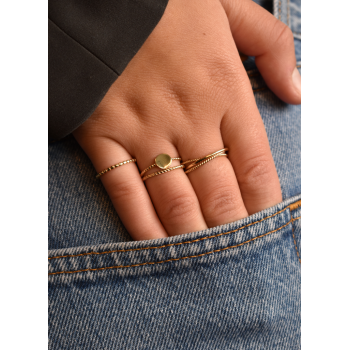 Jackie Ring,14krt.goud Majorelle Trinity (maat 54) - 22252 Jackie Ring,14krt.goud Majorelle Trinity (maat 54) - 22252