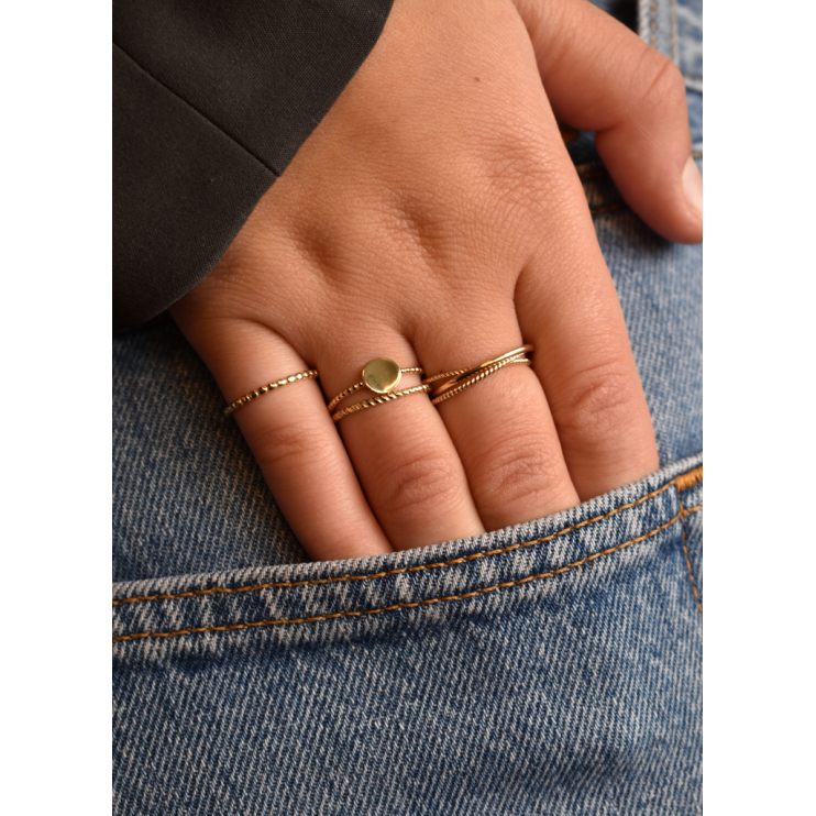 Jackie Ring,14krt.goud Majorelle Trinity (maat 54) - 22252 Jackie Ring,14krt.goud Majorelle Trinity (maat 54) - 22252