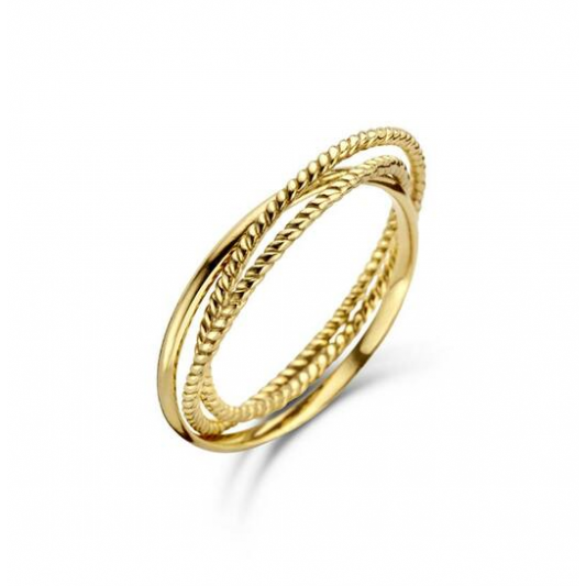 Jackie Ring,14krt.goud Majorelle Trinity (maat 54) - 22252 Jackie Ring,14krt.goud Majorelle Trinity (maat 54) - 22252