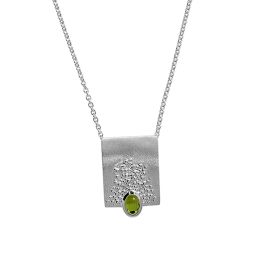 TRIANGEL Hanger, model 341380-P met Peridot (incl. collier 45cm.) - 22284