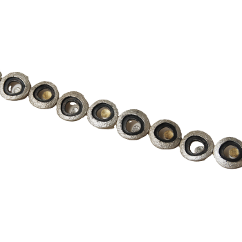 AUDAR Armband, model 1947 zilver met 18 krt goud (lengte 18cm) - 22384