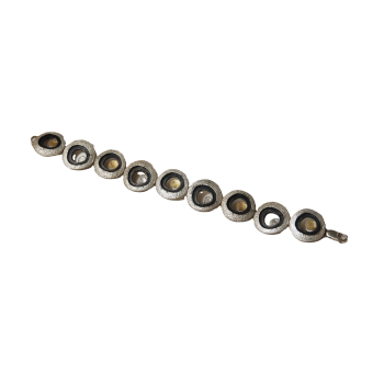 AUDAR Armband, model 1947 zilver met 18 krt goud (lengte 18cm) - 22384 AUDAR Armband, model 1947 zilver met 18 krt goud (lengte 18cm) - 22384