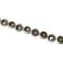 AUDAR Armband, model 1947 zilver met 18 krt goud (lengte 18cm) - 22384