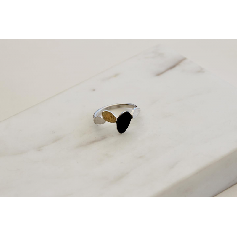 AUDAR Ring, model 1873 zilver met 18 krt.goud - 22387 AUDAR Ring, model 1873 zilver met 18 krt.goud - 22387