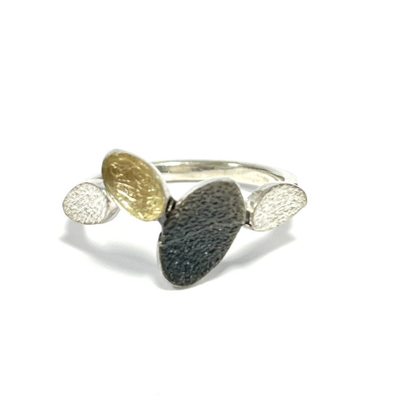 AUDAR Ring, model 1873 zilver met 18 krt.goud - 22387 AUDAR Ring, model 1873 zilver met 18 krt.goud - 22387