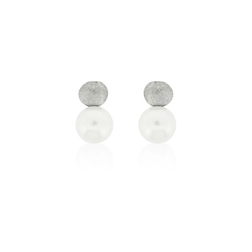 AUDAR Oorknoppen, model 2134 zilver met zoetwaterparel 11,5mm. (lengte:19mm.) - 22392 AUDAR Oorknoppen, model 2134 zilver met zoetwaterparel 11,5mm. (lengte:19mm.) - 22392