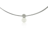 AUDAR Collier met hanger, model 2134 zilver met zoetwaterparel 11.5mm. (lengte 46cm.)) - 22393