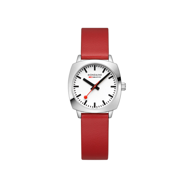 Mondaine Horloge Petite Cushion MSL.31110.LCV - 22436 Mondaine Horloge Petite Cushion MSL.31110.LCV - 22436