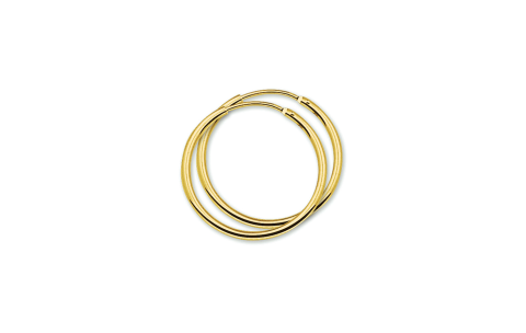 Oorringen,14krt.goud (25x1,5mm.) - 22445