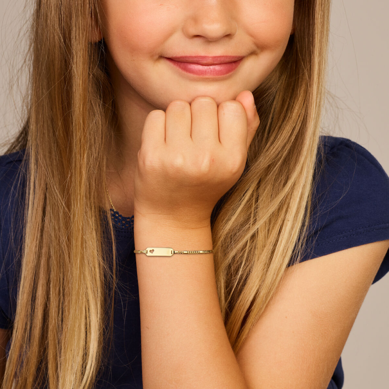 Graveerarmband, 14krt. goud (verstelbaar: 11-13cm.>vanaf 1jaar) - 22447