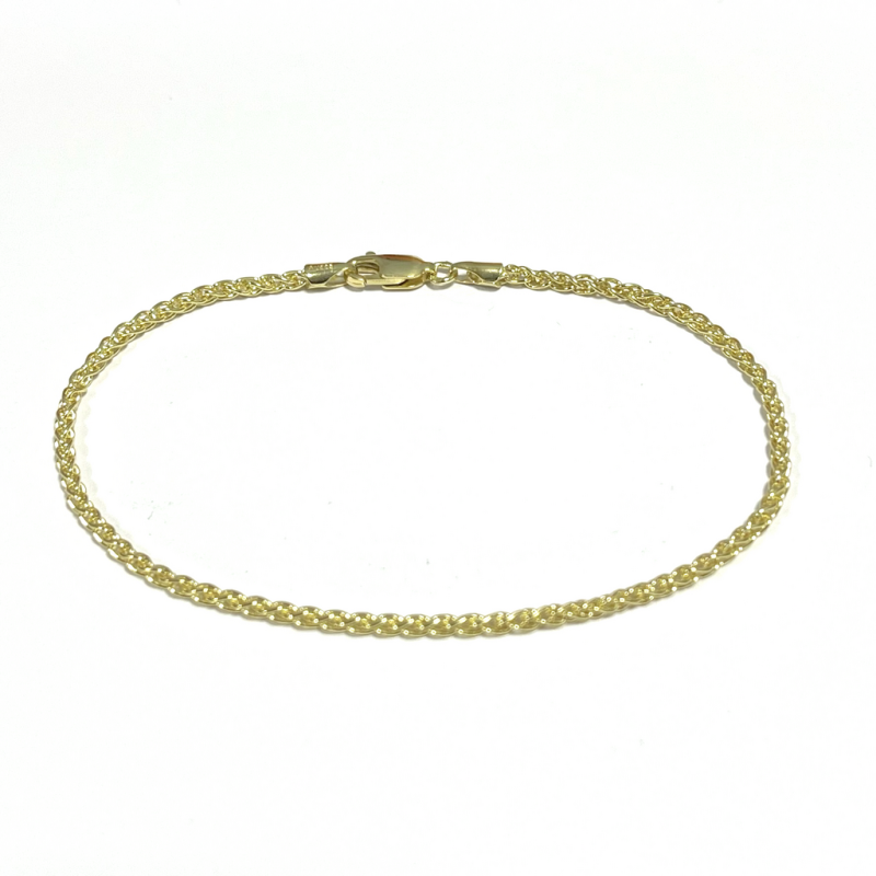 Armband, 14krt.goud palmier dikte 2,1mm. (lengte:19cm.) - 22449