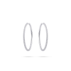 Oorringen, zilver met zirconia (2x40mm.) - 22496