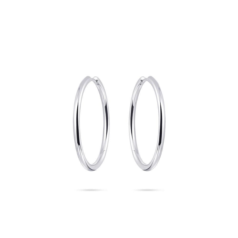 Oorringen, zilver (2x30mm.) - 22498
