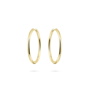 Oorringen, zilver verguld (2x30mm.) - 22499