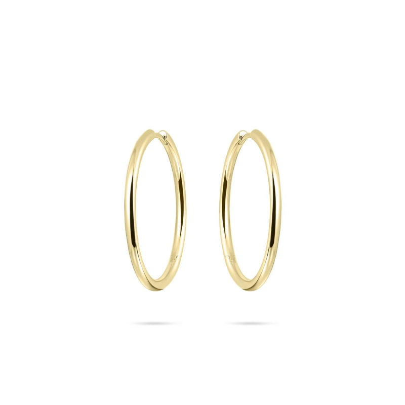 Oorringen, zilver verguld (2x30mm.) - 22499