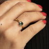 My Bendel Ring, edestaal 14 krt.verguld met groene glassteen - 22514 My Bendel Ring, edestaal 14 krt.verguld met groene glassteen - 22514