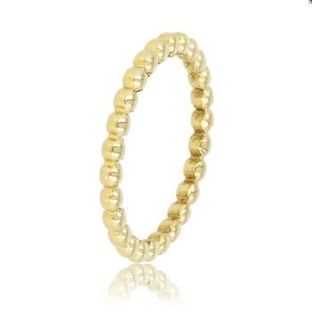 My Bendel Ring, edelstaal verguld pareldraad 2,5mm - 22516