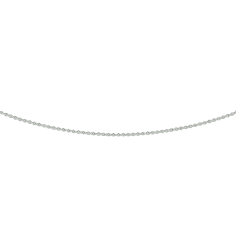 Collier, 14krt.witgoud ankerschakel 0,8mm.(lengte: 41-45cm.) - 22523